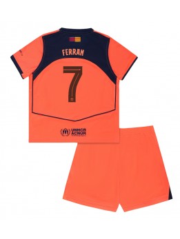 Barcelona Ferran Torres #7 Replika Tredje Kläder Barn 2025-26 Kortärmad (+ byxor)
